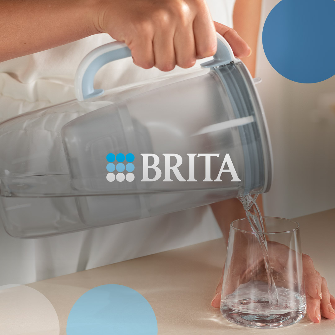 BRITA ONE glass filter jug, 2.5 L, Maxtra PRO (lightblue